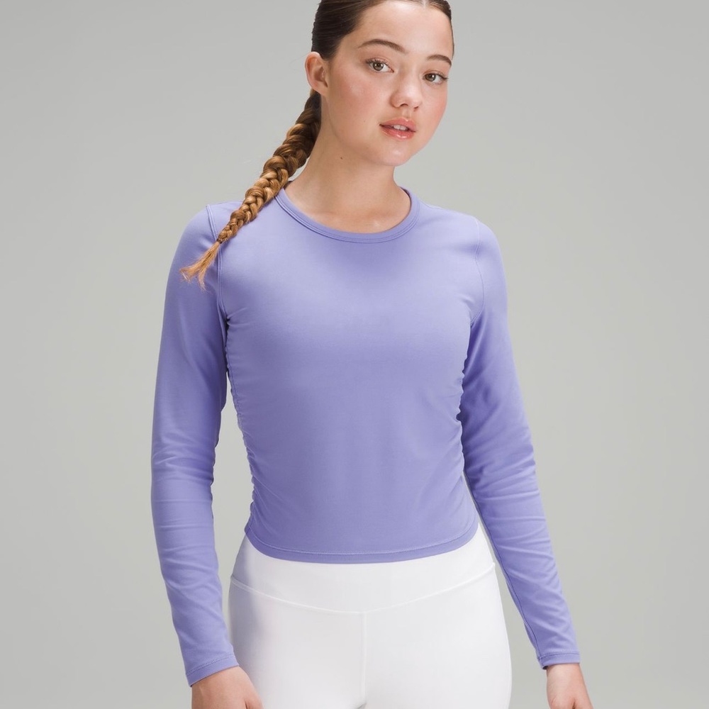 NEW Lululemon 6 All It Takes Long Sleeve *Nulu Lavender Purple Ruched Stretch
